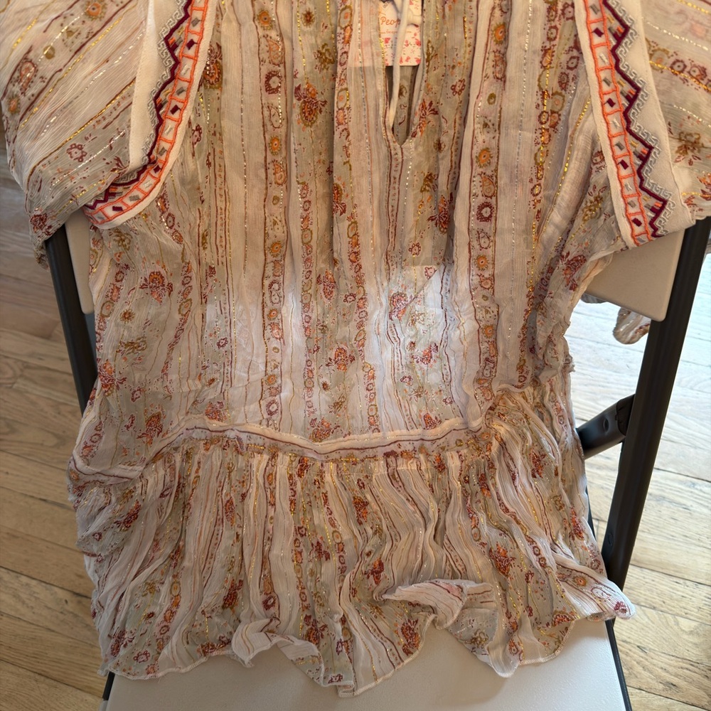 Free People Multicolor Embroidered Dress